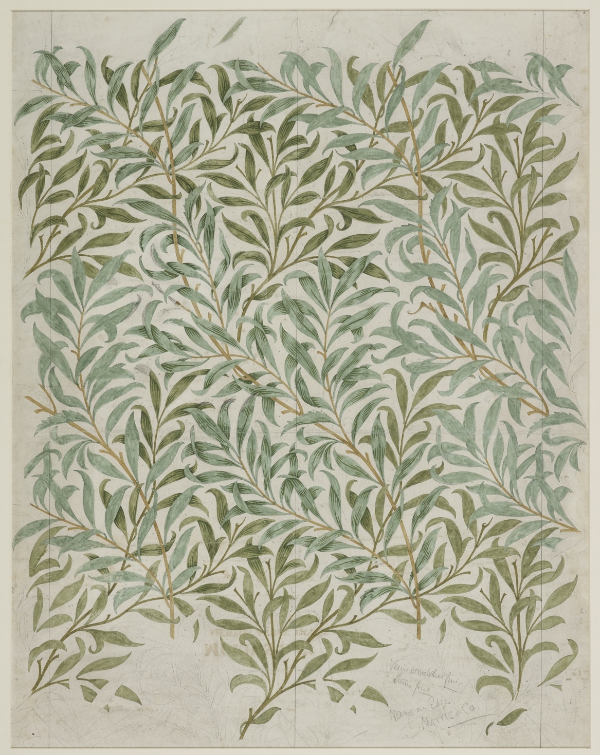 William Morris. Disseny per al paper pintat Willow Bough (branca de salze). 1887 © The Whitworth, The University of Manchester