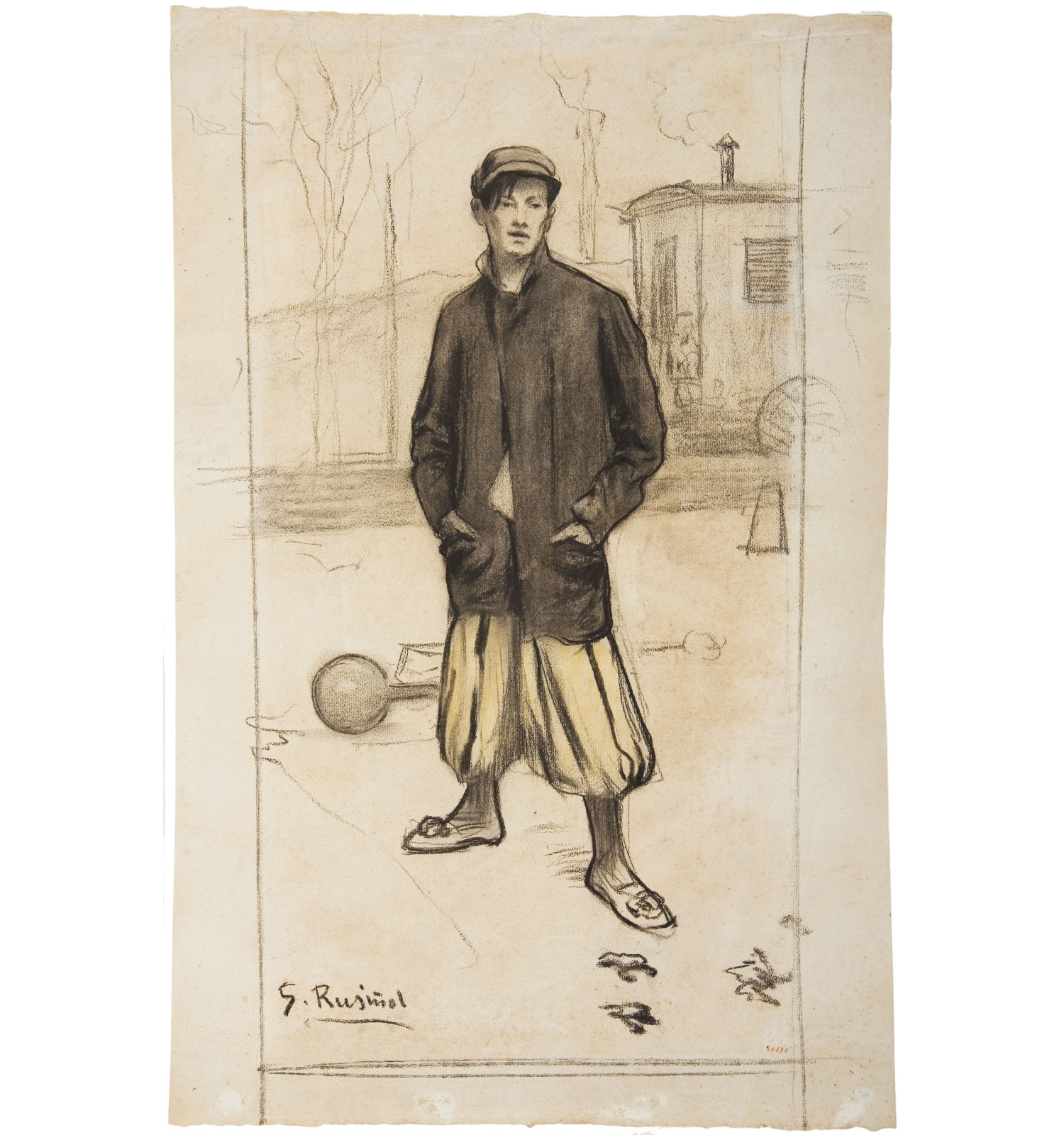 Retrat d&#039;Alfredo Sainati, Santiago Rusiñol, cap a 1898-1899