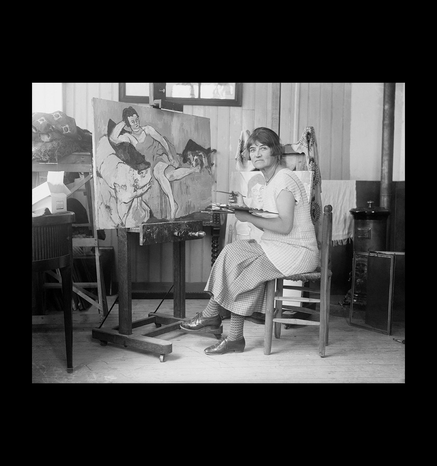 Suzanne Valadon pintant al seu estudi