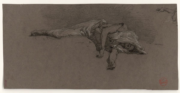 Marià Fortuny. Wounded Moroccan, circa 1863-1865, Museu Nacional