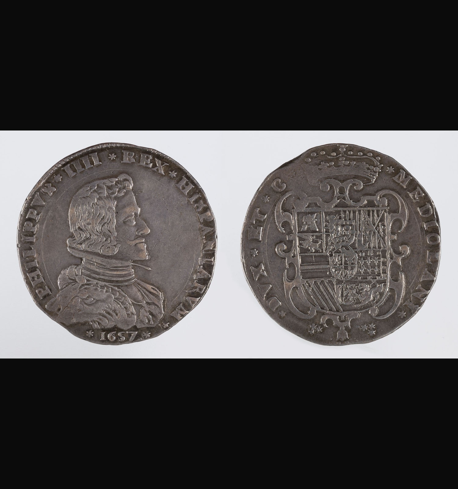 Felip IV, ducató de Milà, 1657 El metall de la moneda - Felip IV, ducató de Milà, 1657