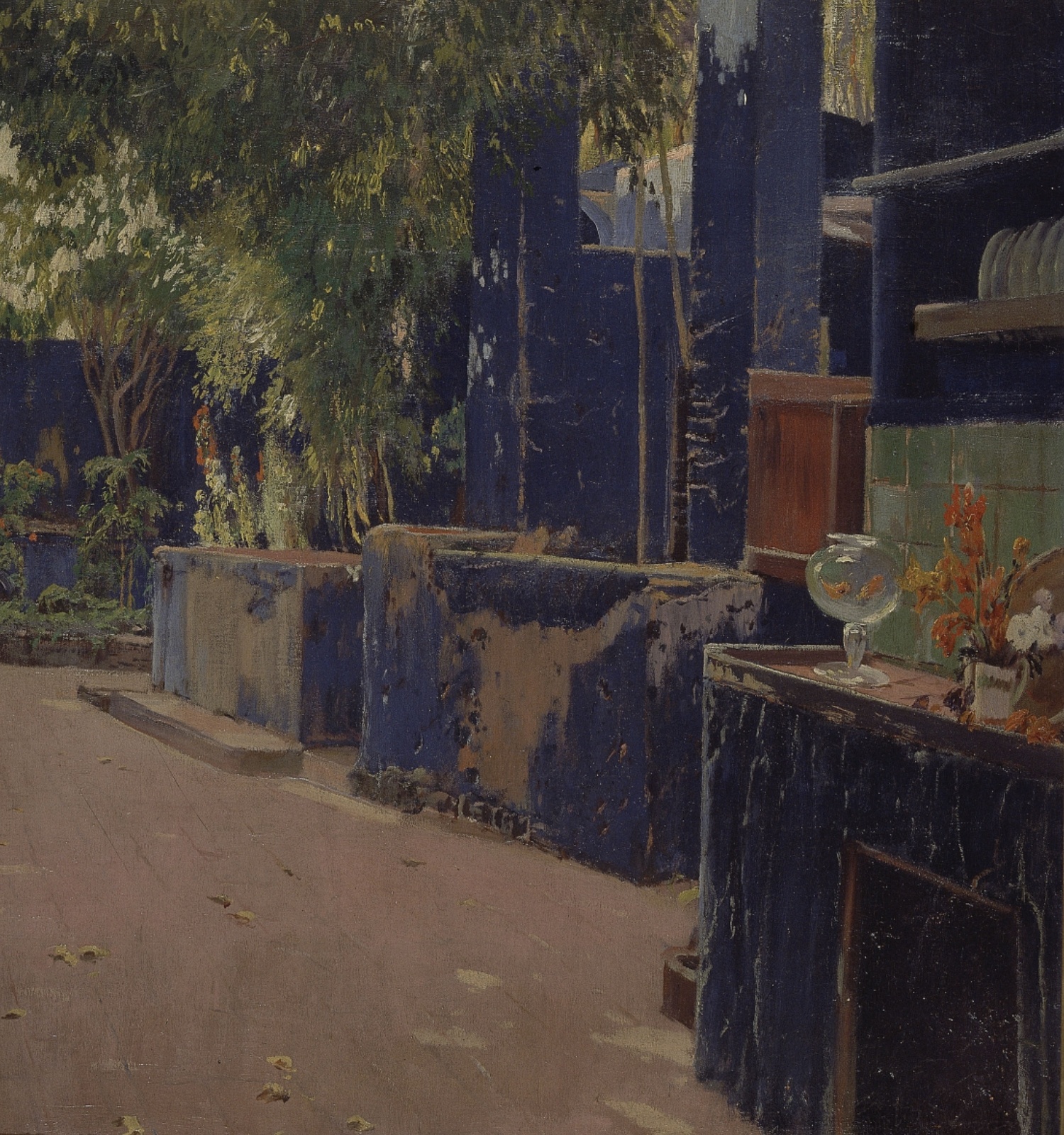 Pati blau (detall), Santiago Rusiñol, 1913