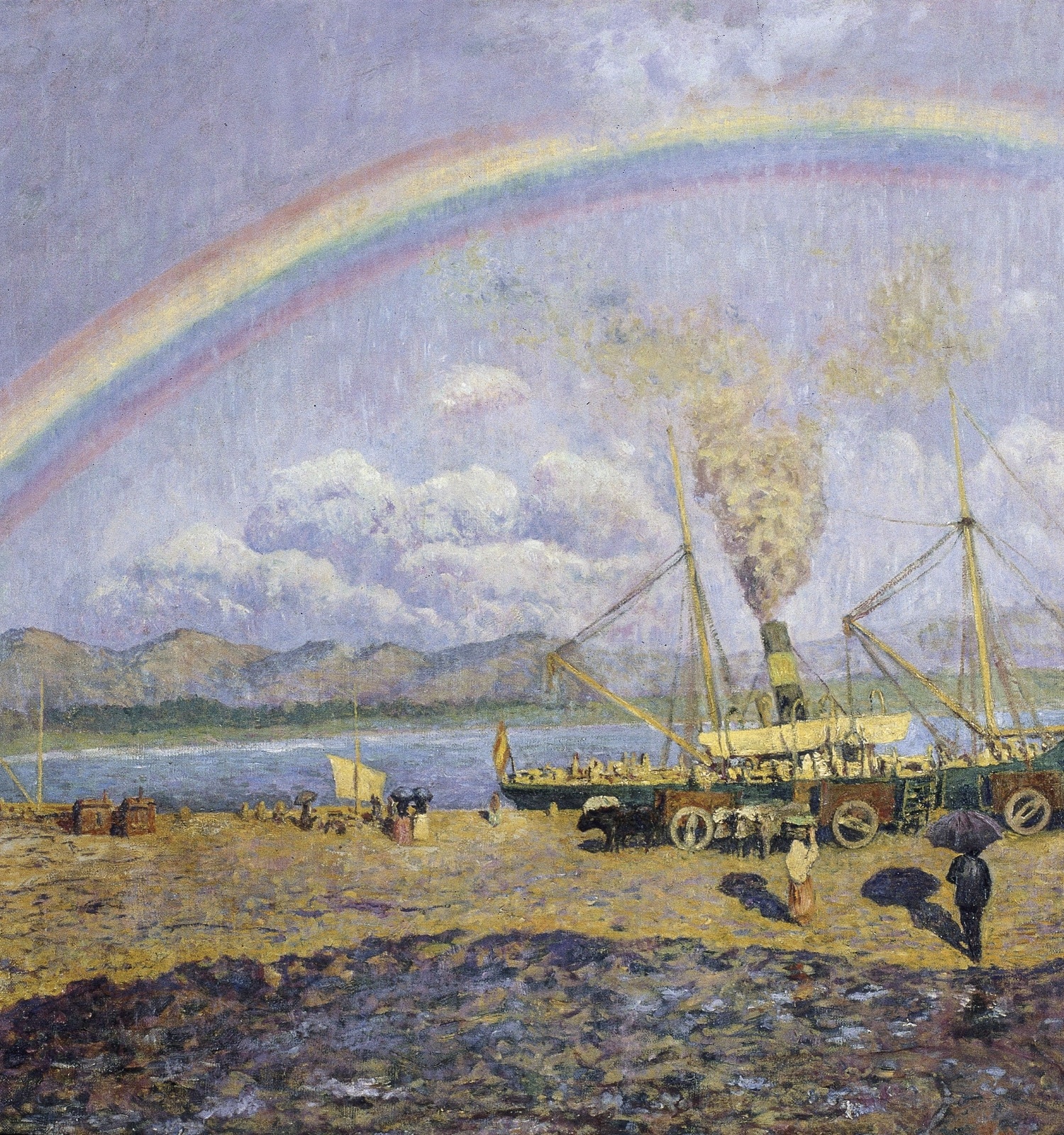 El xàfec. Badia de Santoña, Darío de Regoyos, 1900 El xàfec. Badia de Santoña, Darío de Regoyos, 1900