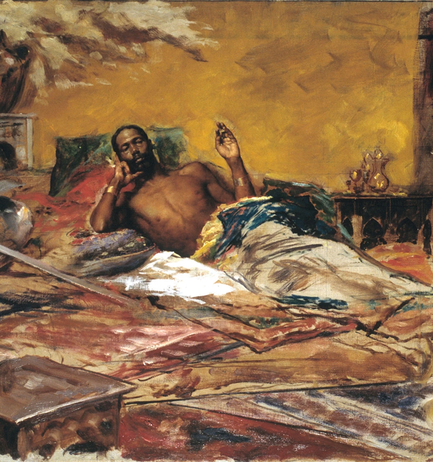 Reposo del guerrero (detalle), Antoni Fabrés, 1878 Reposo del guerrero (detalle), Antoni Fabrés, 1878