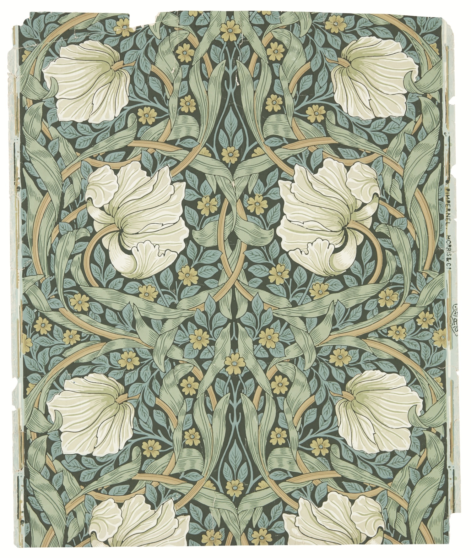 William Morris, Jeffrey &amp; Co., Morris &amp; Co. Paper pintat Pimpernel (Pimpinella), cap a 1876 © Morris &amp; Co.