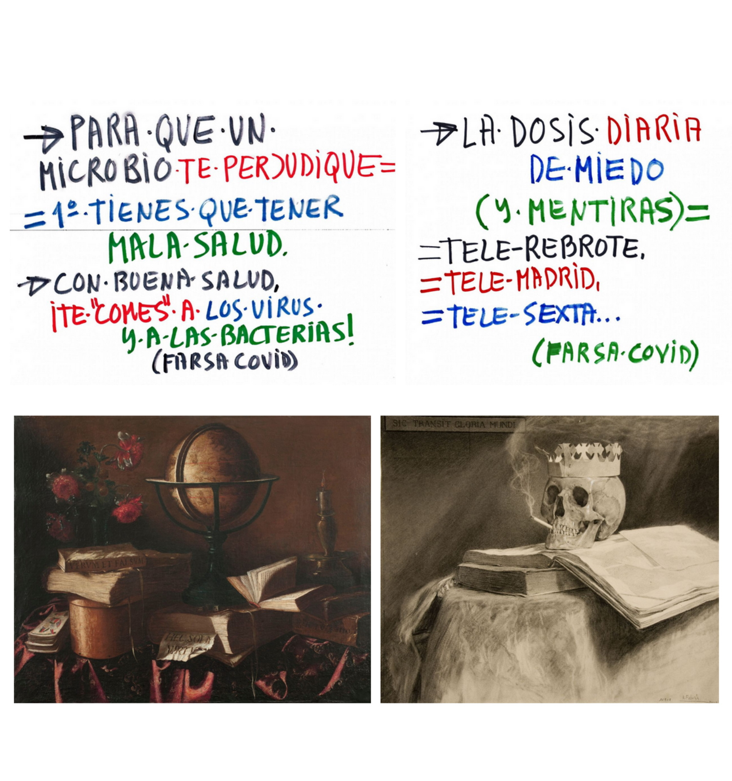 Obras hermanas. Vanitas y Octavillas «farsa.covid»