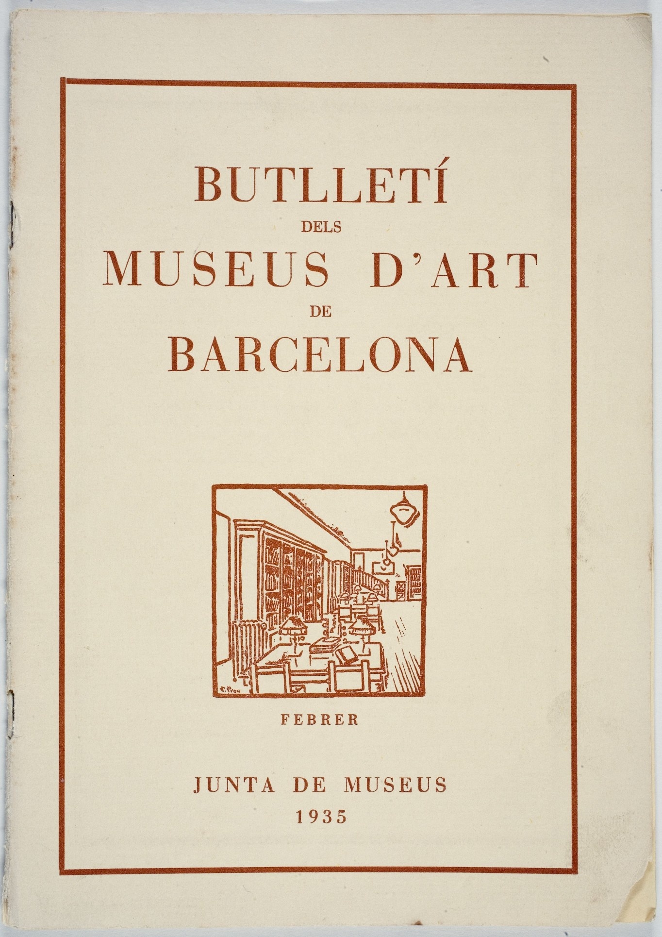 Coberta del Butlletí dels Museus d’Art, febrer de 1935 Coberta del Butlletí dels Museus d’Art, febrer de 1935