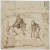 image for: Eduardo Rosales - Estudi per al quadre «Visita de Carles V a Francesc I a la Torre de los Lujanes» (anvers) / Croquis de figures (revers) - Cap a 1860