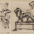 image for: Agapit Vallmitjana Abarca - Croquis de lleons per al monument de Colom a Barcelona - Cap a 1887-1888