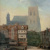 image for: Anònim. Escola holandesa - Paisatge urbà amb una església al fons (Bergen op Zoom?) - Segle XVII