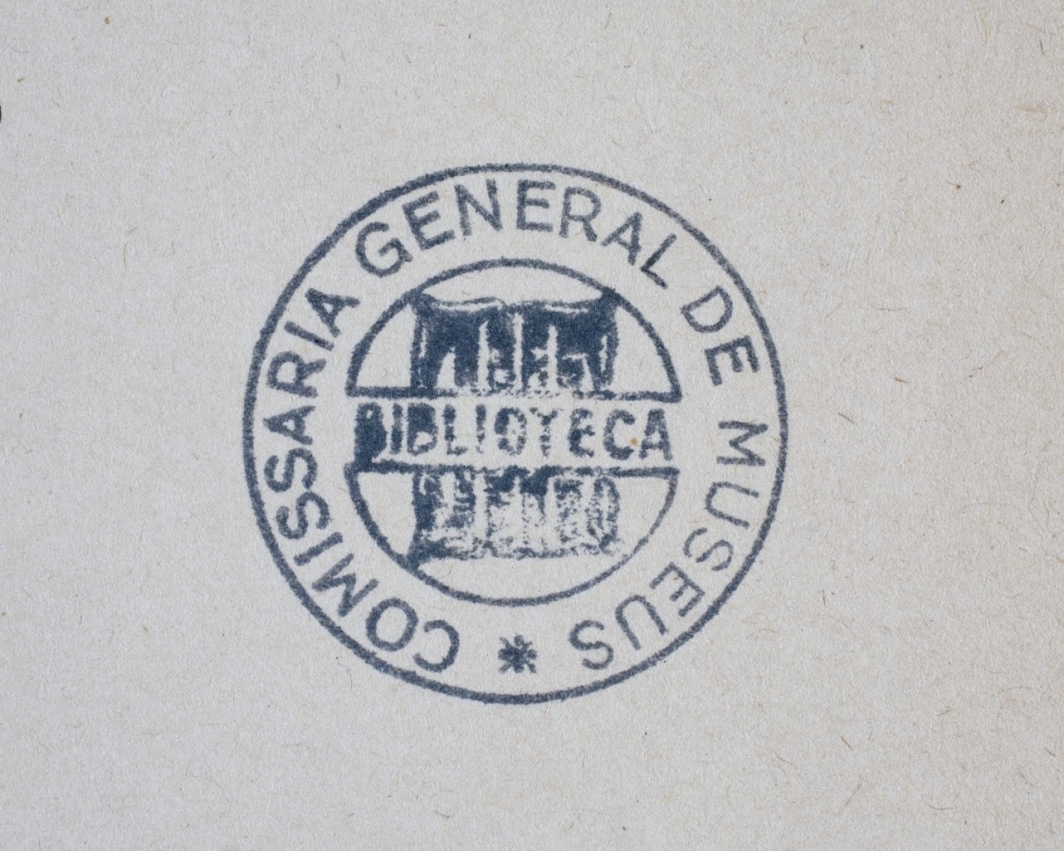 Segell de la “Biblioteca d’Art de la Comissaria de Museus” Segell de la “Biblioteca d’Art de la Comissaria de Museus”