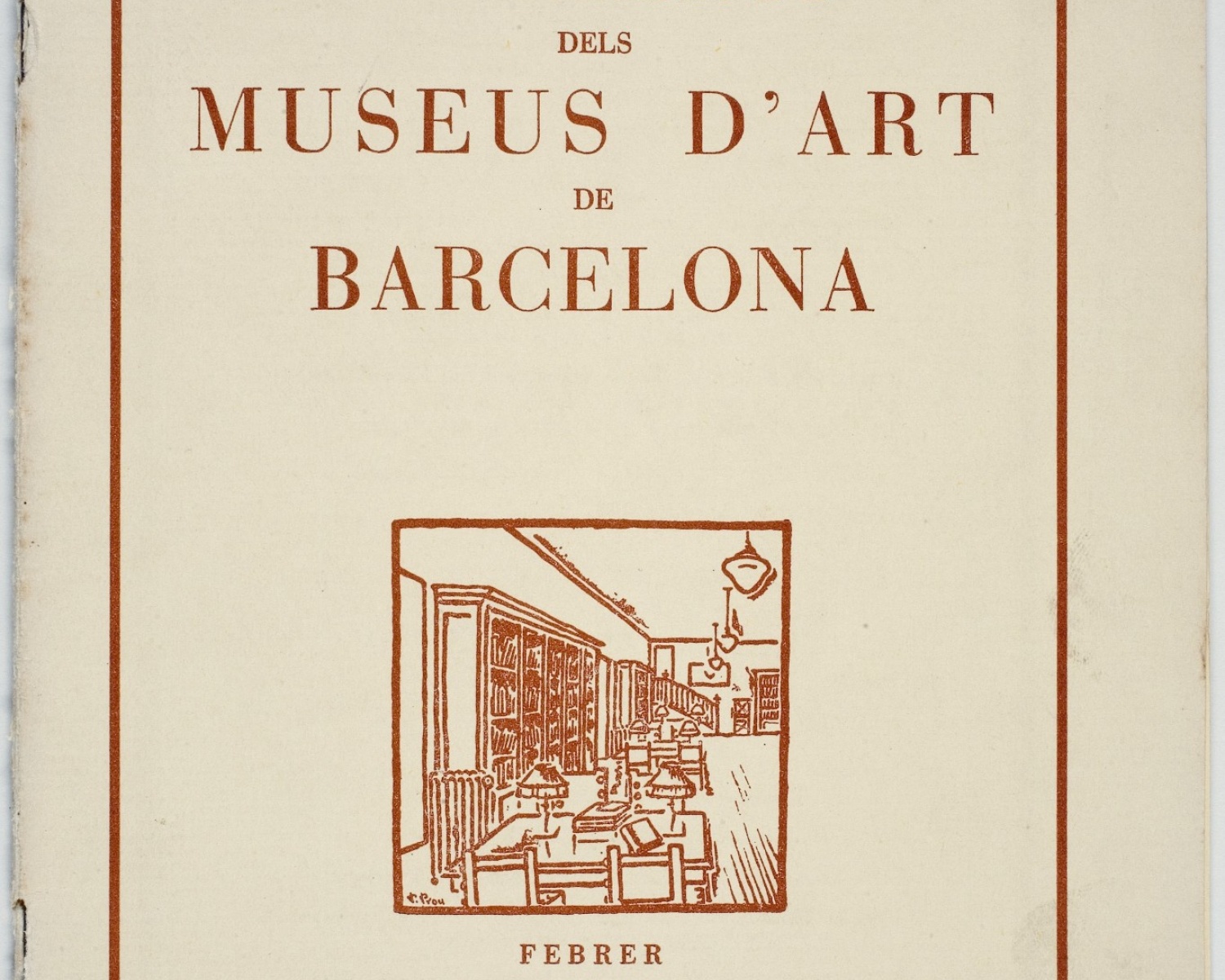 Coberta del Butlletí dels Museus d’Art, febrer de 1935 Coberta del Butlletí dels Museus d’Art, febrer de 1935