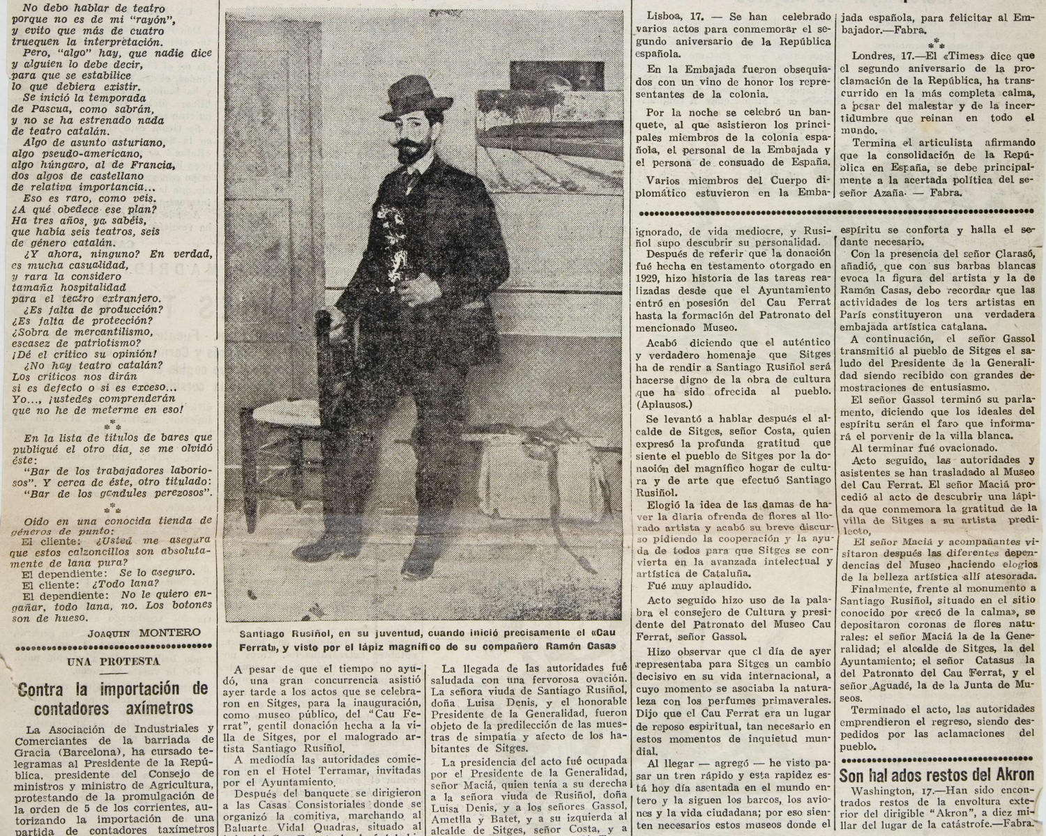 “El homenaje a Rusiñol: La inauguración del 'Cau Ferrat'”, de Sitges, como museo público... “El homenaje a Rusiñol: La inauguración del 'Cau Ferrat'”, de Sitges, como museo público...