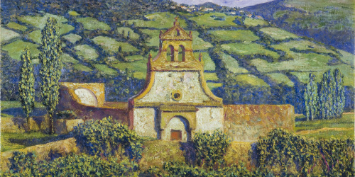 El poble de Quevedo. Vall de Toranzo Darío de Regoyos - El poble de Quevedo. Vall de Toranzo - 1910