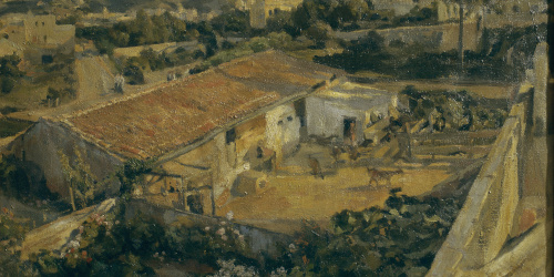 Corral with Goats Francesc Gimeno - Corral with Goats - Barcelona, circa 1889-1899