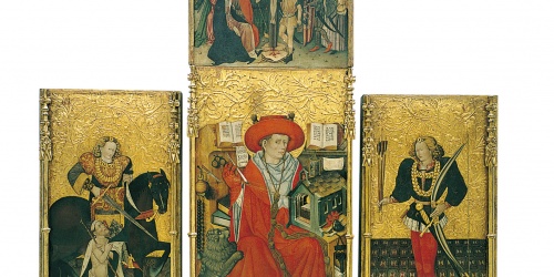 Jaume Ferrer - Retaule de sant Jeroni, sant Martí i sant Sebastià - Cap a 1450