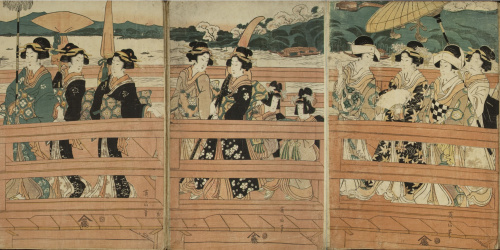 Utagawa Kunisada - Cortesanes (pentàmer) - Finals del segle XVIII – mitjan segle XIX