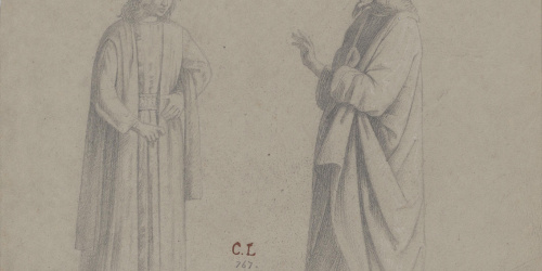image for: Claudi Lorenzale - Dos personatges - Cap a 1839-1840