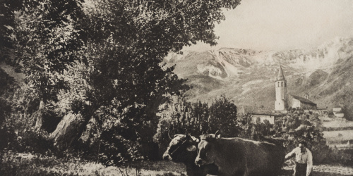 image for: Josep Maria Casals i Ariet - Paisatge amb home llaurant - No datat