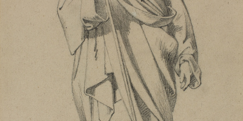 image for: Claudi Lorenzale - Sant [?] (anvers) / Sant [?] (revers) - Cap a 1850-1870