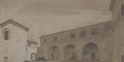 Claudi Lorenzale - Pati d'una abadia al costat d'Orvieto - 1839 image for: Claudi Lorenzale - Pati d'una abadia al costat d'Orvieto - 1839
