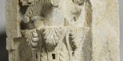 Anònim - Capitell d'una porta de Sant Pere de les Puel·les - Finals del segle XII image for: Anònim - Capitell d'una porta de Sant Pere de les Puel·les - Finals del segle XII