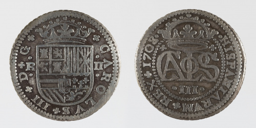 Arxiduc Carles d'Àustria - 2 rals - 1708 image for: Arxiduc Carles d'Àustria - 2 rals - 1708