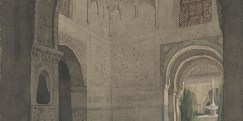 Claudi Lorenzale - Interior de l'Alhambra de Granada - Cap a 1843 image for: Claudi Lorenzale - Interior de l'Alhambra de Granada - Cap a 1843