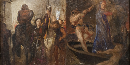 image for: Antoni Caba - Esbós per a «L'heroïna de Peralada» i esbós per a una composició sobre la Divina Comèdia - Cap a 1864