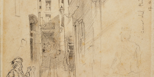 image for: Josep Lluís Pellicer - Carrer del Puig a La Bisbal - 1889