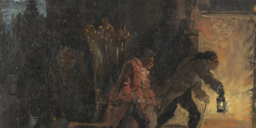 Ramon Amado - Escena nocturna - Cap a 1864-1888 image for: Ramon Amado - Escena nocturna - Cap a 1864-1888