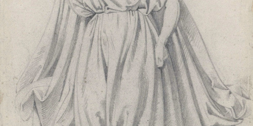Claudi Lorenzale - Estudi de figura femenina - Cap a 1850-1870 image for: Claudi Lorenzale - Estudi de figura femenina - Cap a 1850-1870