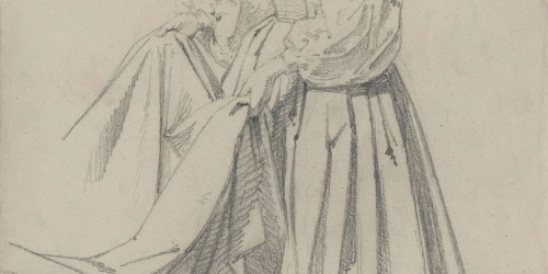 Claudi Lorenzale - Estudi de figura femenina - Cap a 1860-1880 image for: Claudi Lorenzale - Estudi de figura femenina - Cap a 1860-1880
