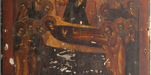 image for: Anònim. Escola russo-bizantina - Dormició de la Mare de Déu - Segle XVIII