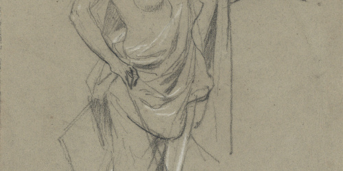 image for: Antoni Caba - Estudi de figura per a la pintura «La Pau» - Cap a 1876