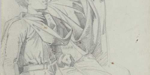 Claudi Lorenzale - Dos joves cavalcant fent el gest d'acomiadar-se - Cap a 1850-1870 image for: Claudi Lorenzale - Dos joves cavalcant fent el gest d'acomiadar-se - Cap a 1850-1870