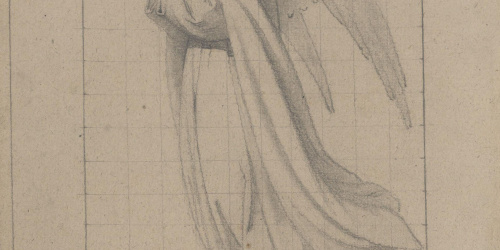Claudi Lorenzale - Estudi d'àngel per al quadre de «L'Assumpció de la Mare de Déu» - Cap a 1871 image for: Claudi Lorenzale - Estudi d'àngel per al quadre de «L'Assumpció de la Mare de Déu» - Cap a 1871