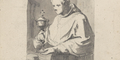 image for: Claudi Lorenzale - Sant Carles Borromeu [?] - Cap a 1850-1870