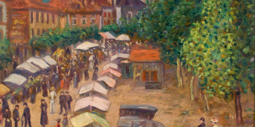 image for: Anònim - Còpia d'«El mercat de Dax» de Darío de Regoyos - Cap a 1909-1947