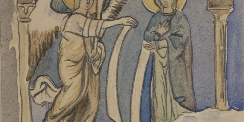 image for: Lluís Domènech i Montaner - Còpia de les pintures de Sixena: Anunciació - 1918