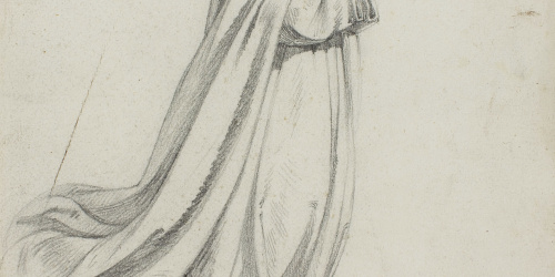 Claudi Lorenzale - Estudi d'àngel per al quadre de «L'Assumpció de la Mare de Déu» (anvers) / Estudi d'àngel per al quadre de «L'Assumpció de la Mare de Déu» (revers) - Cap a 1871 image for: Claudi Lorenzale - Estudi d'àngel per al quadre de «L'Assumpció de la Mare de Déu» (anvers) / Estudi d'àngel per al quadre de «L'Assumpció de la Mare de Déu» (revers) - Cap a 1871