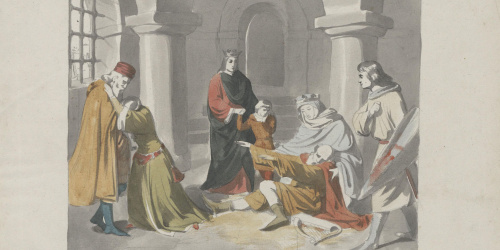 Claudi Lorenzale - Escena històrica de la família Centelles - Cap a 1850-1855 image for: Claudi Lorenzale - Escena històrica de la família Centelles - Cap a 1850-1855