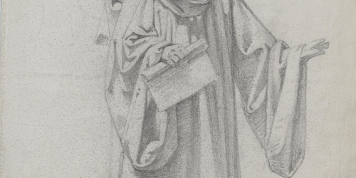 Claudi Lorenzale - Estudi d'un ambaixador per al quadre «Els ambaixadors de la Diputació a Vilafranca prohibeixen a la Reina Joana que acompanyi el Príncep de Viana a Barcelona» - Cap a 1870 image for: Claudi Lorenzale - Estudi d'un ambaixador per al quadre «Els ambaixadors de la Diputació a Vilafranca prohibeixen a la Reina Joana que acompanyi el Príncep de Viana a Barcelona» - Cap a 1870