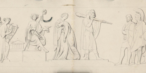 Claudi Lorenzale - Fris de la Música, la Tragèdia i la Comèdia - Cap a 1850-1860 image for: Claudi Lorenzale - Fris de la Música, la Tragèdia i la Comèdia - Cap a 1850-1860
