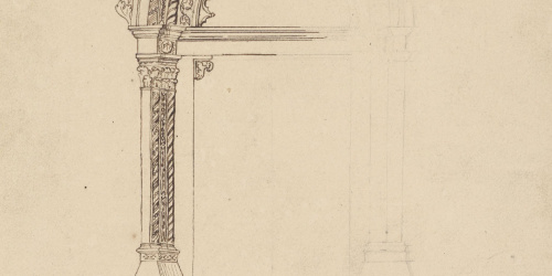 Claudi Lorenzale - Estudi de porta gòtica de l'església de Sant Agustí d'Orvieto - 1839 image for: Claudi Lorenzale - Estudi de porta gòtica de l'església de Sant Agustí d'Orvieto - 1839
