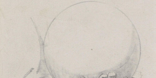 Claudi Lorenzale - Estudi de mà sostenint una esfera - Cap a 1850-1870 image for: Claudi Lorenzale - Estudi de mà sostenint una esfera - Cap a 1850-1870