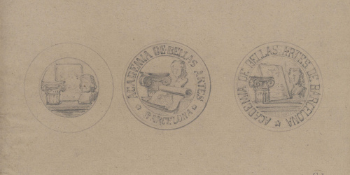 Claudi Lorenzale - Projecte de medalles per a l'Acadèmia de Belles Arts de Barcelona - Cap a 1860-1880 image for: Claudi Lorenzale - Projecte de medalles per a l'Acadèmia de Belles Arts de Barcelona - Cap a 1860-1880