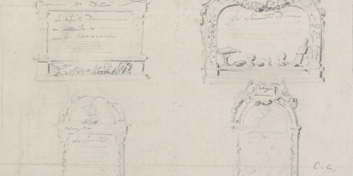 Claudi Lorenzale - Projecte de quatre diplomes honorífics - Cap a 1850-1870 image for: Claudi Lorenzale - Projecte de quatre diplomes honorífics - Cap a 1850-1870