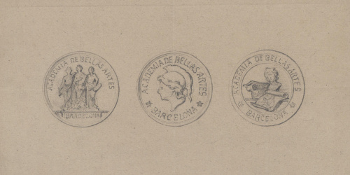 Claudi Lorenzale - Projecte medalles per a l'Acadèmia de Belles Arts de Barcelona - Cap a 1860-1880 image for: Claudi Lorenzale - Projecte medalles per a l'Acadèmia de Belles Arts de Barcelona - Cap a 1860-1880