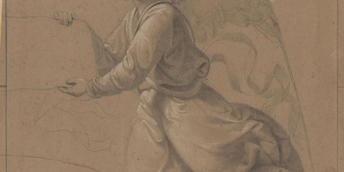 image for: Claudi Lorenzale - Àngel. Còpia d'una pintura mural [?] - Cap a 1839-1840